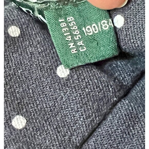 Lauren Ralph Lauren Women's Navy & White Polka Dot Straight Leg Trousers Size 16 - Picture 5 of 10